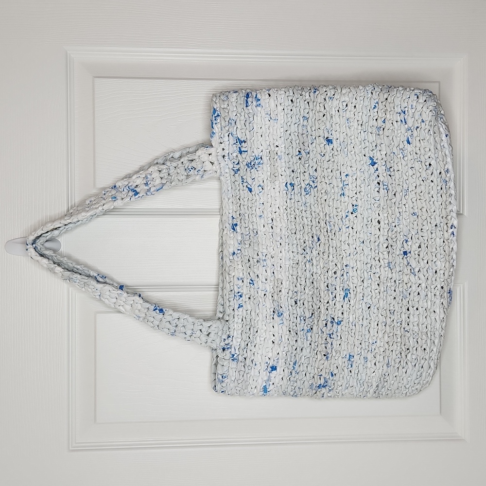 Tote bag made from recycled plastic bags upcycled sustainable